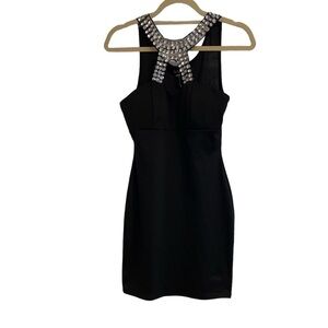 Body Central dress bodycon style rhinestone embellishments halter Sz Small NWT